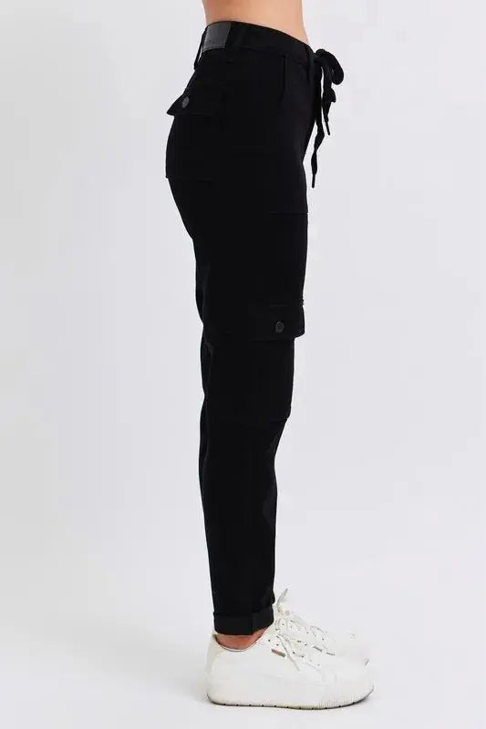 Judy Blue Full Size High Waist Cargo Cuffed Jogger Plus Size - Love Salve